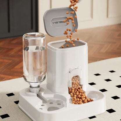 2 In 1 Automatic Pet Feeder For Cats Dogs Water Dispenser Food Bowl Drinking Feeding Device Durable Pet Supply