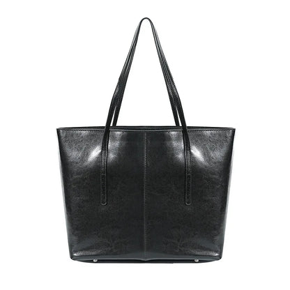 Luxury Women Leather Tote Bag Top Layer Cowhide Large Capacity Fashionable Handbag Brand Designer Shoulder Bag 2025 New Handbag