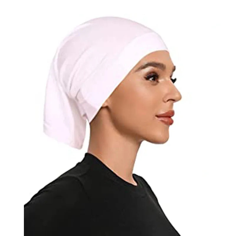 BOHOWAII Muslim Inner Under Hijab Cap Ramadan African Hat Malaysian Modal Cotton Instant Bonnet Femme Musulman Headband