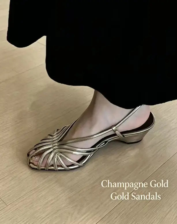 Mid Heels Womens Sandals Designer Heels Shoes Elegant Heeled Slippers Party Luxury Slides Slingback Trend Comfort Mujer Zapatos