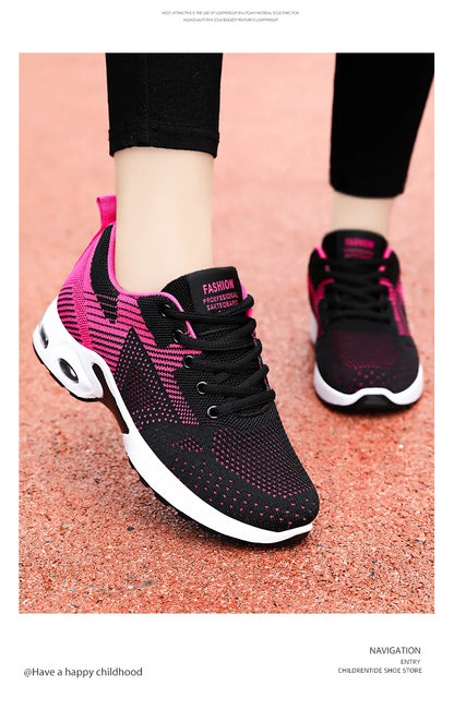 Women Platform Casual Sneakers Shoes Mesh Breathable Running Shoes Chunky Summer Sports Tenis Shoes 2025 Luxury Vulcanize Shoes