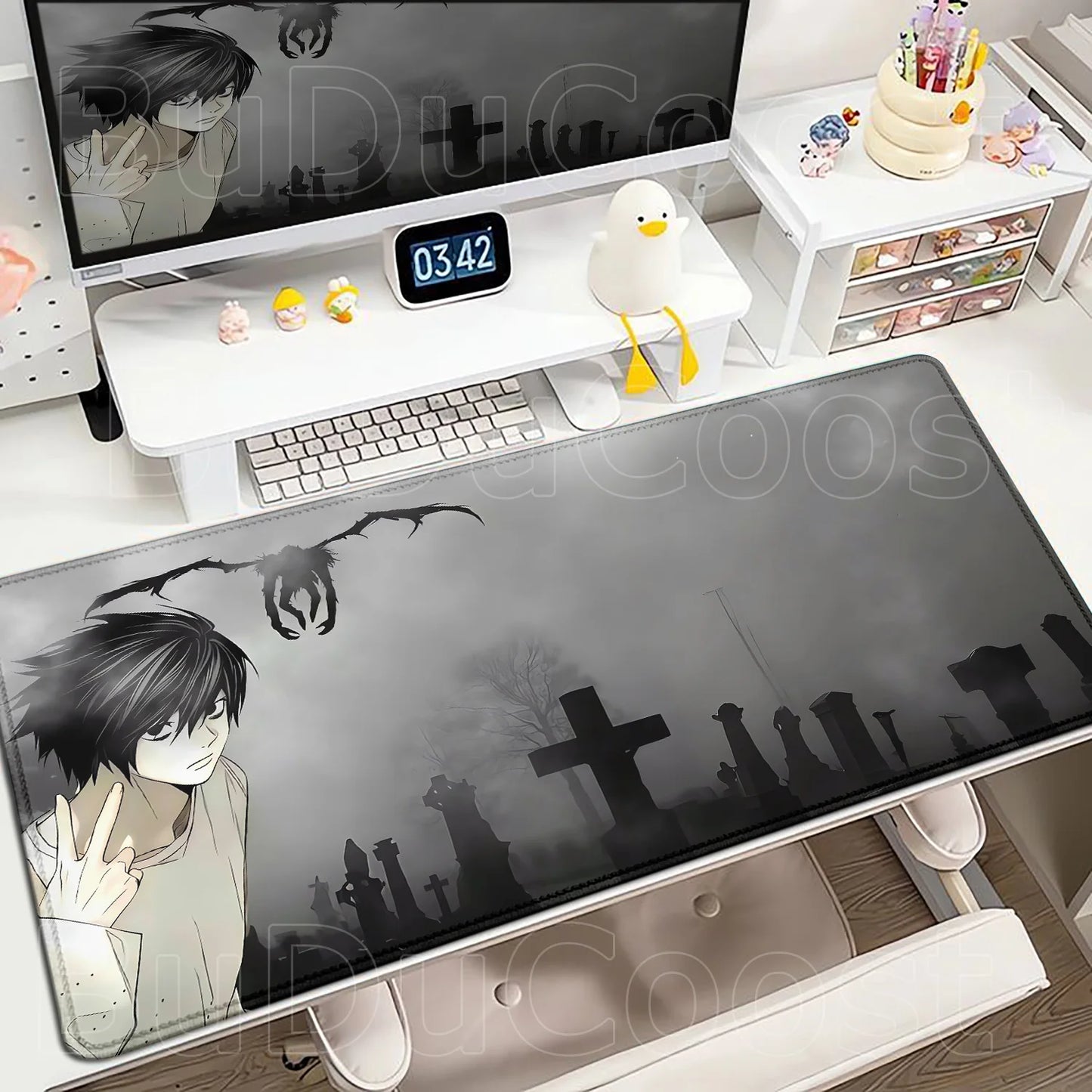 New Misa Amane Light Yagami Desk Mat Death Note Anime Mousepad Computer Gamers Lock Edge Mouse Pad Gaming E-sports Keyboard Pads