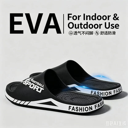 New Men's Slippers for Summer Outdoor Wear, EVA Sports Trend, Couple's Home Bathroom, Soft Soled Home, Men's Cool Slippers