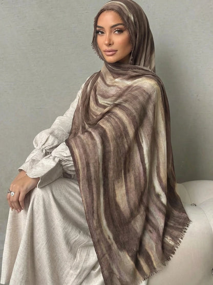 Women Big Size Plain Solid Cotton Rayon Crease Hijab Scarf Lady High Quality Wraps and Shawls Musulman Headband Islamic Turban