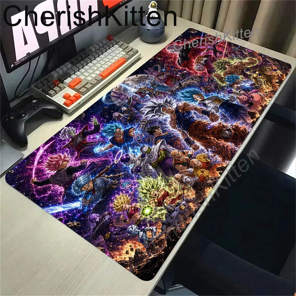 Anime Dragon Ball Mousepad HD Printing Computer Gamers Locking Edge Non-slip Mouse Pad XL Super Saiyan Goku Keyboard PC Desk Mat