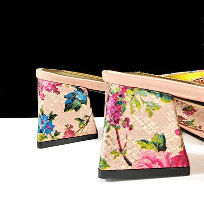 Queena Yan Luxe Design Peep-Toe Heels & Three-Dimensional Bag Set Nigerian Party Shoes and Bag – Perfect for Elegant Events