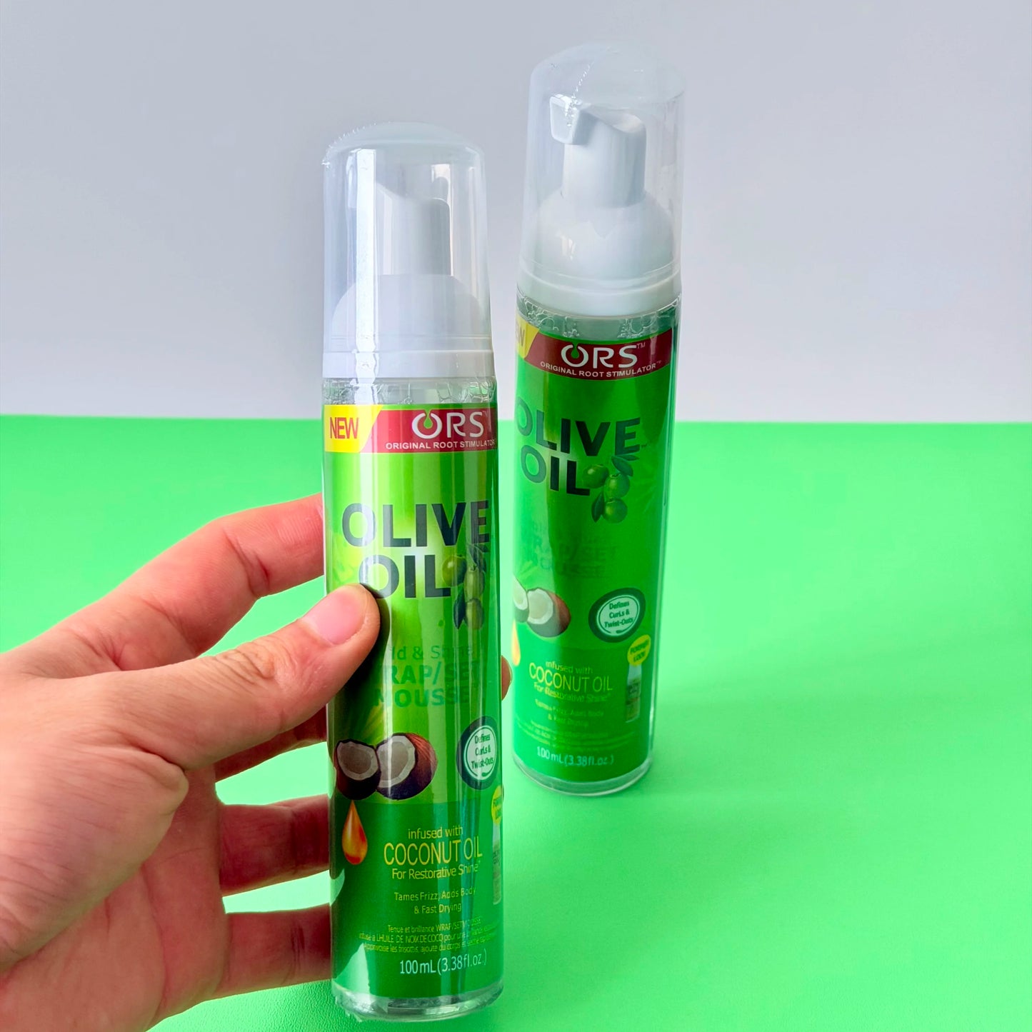 Curly Hair Mousse（207ml) For Wigs Strong Hold Olive Oil Hair Styling Mousse Anti-Frizz Hair Foam Mousse For Styling Hair Women