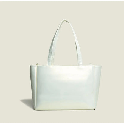 Sweet College Style Ribbon Ita Bag Women Fashion Shoulder Bags Large Capacity Tote Bag For Daily Commuting Transparent Handbag