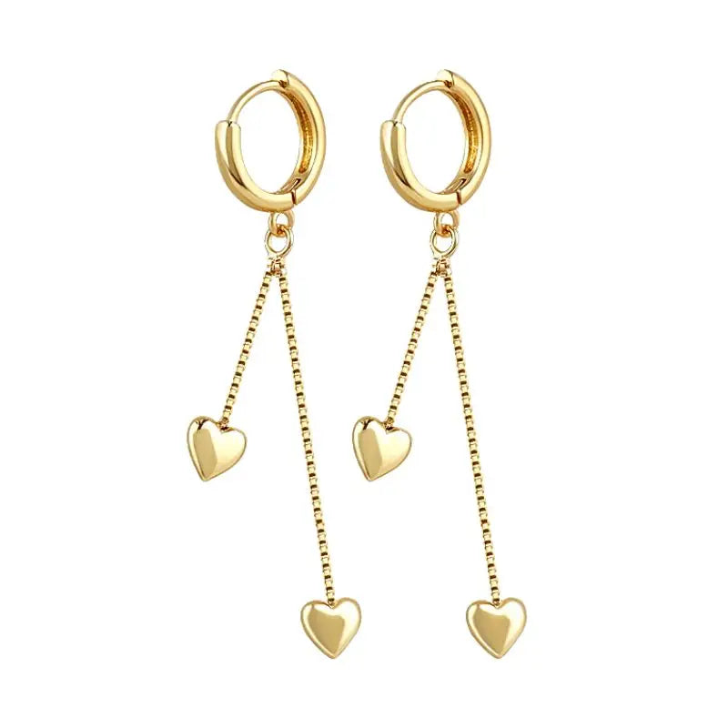925 Sterling Silver Needle Long Chain Stud Earrings For Women Exquisite Zircon Geometric Tassel Pendant Earrings Luxury Jewelry