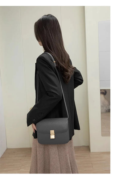 Luxury Designer Tofu Bags Square Bag One Shoulder Crossbody Bag Fashion Handbags Top Quality Genuine Leather Women's Bag Chic