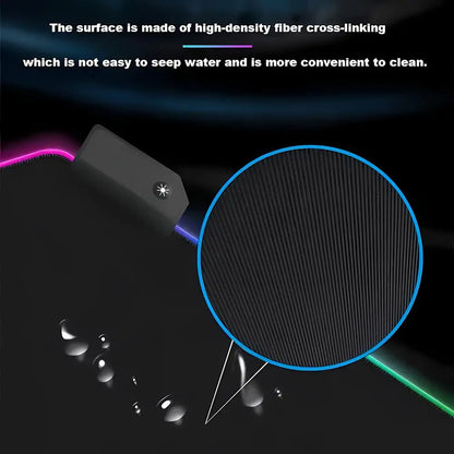 RGB Radio Dj Workbench Mouse Pad Gamer HD Large HD HYBXAXC Desk Mats MousePads Natural Rubber Carpet Anti Slip Laptop Mice Pad