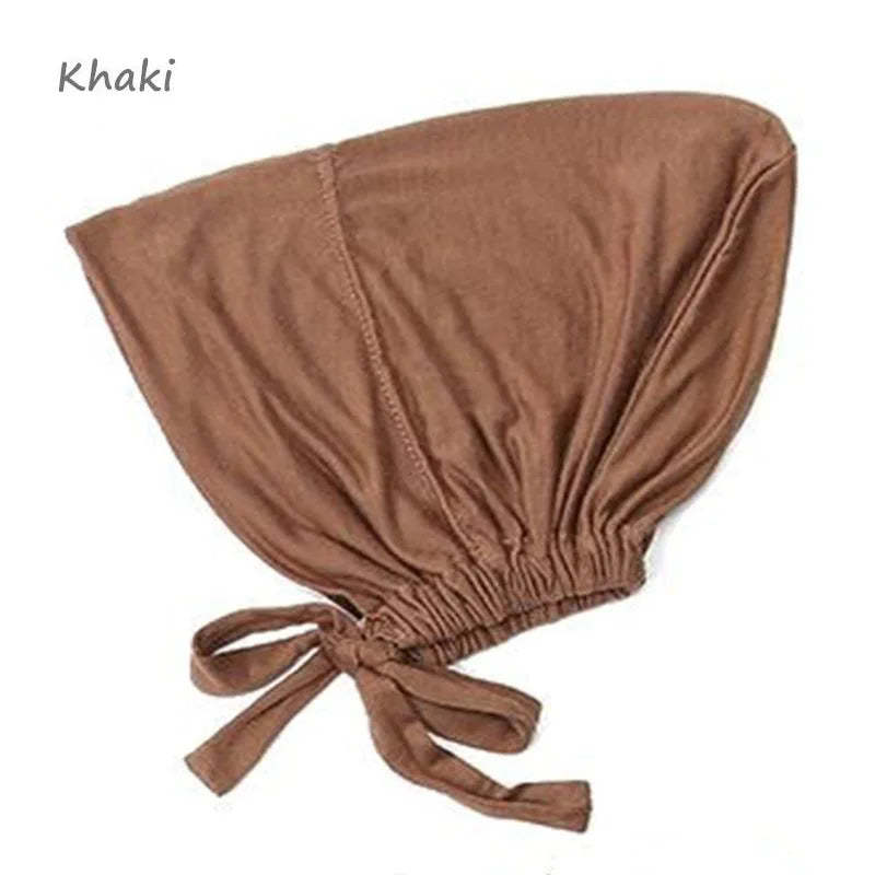 New Soft Modal Muslim Turban Hat Inner Hijab Caps Islamic Underscarf Bonnet India Hats Female Headwrap Turbante Mujer