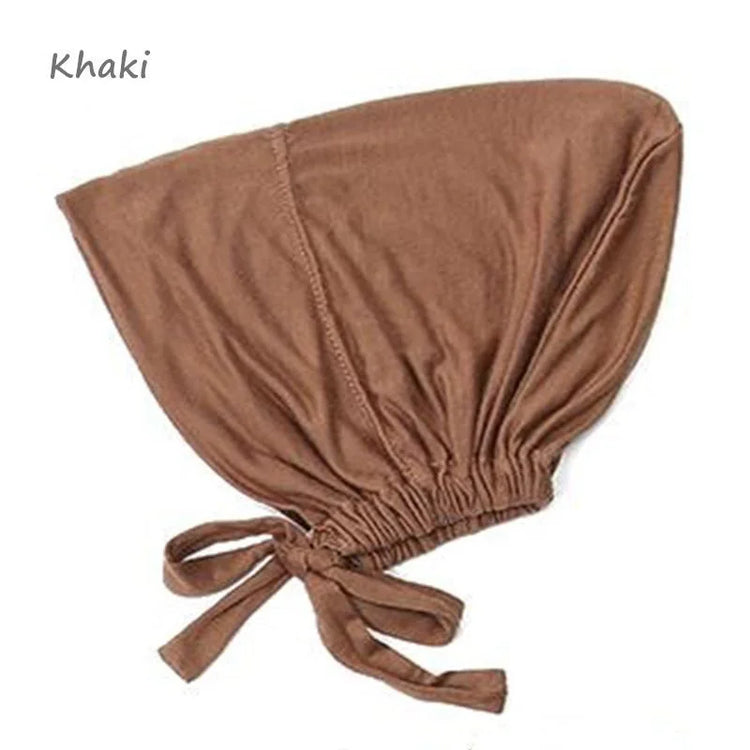 New Soft Modal Muslim Turban Hat Inner Hijab Caps Islamic Underscarf Bonnet India Hats Female Headwrap Turbante Mujer
