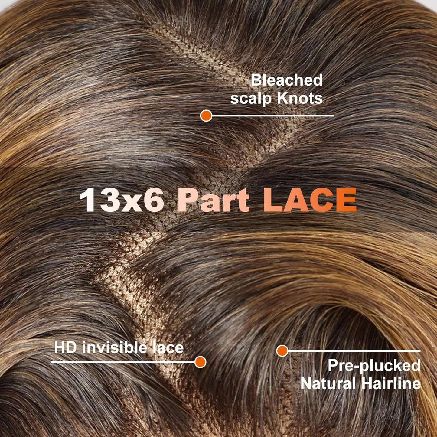 13*6 Lace Front Synthetic Wigs for Black Women Brown Copper 26 Inches Long Wavy Curly Wigs With Baby Hair Natural Hairline Wigs