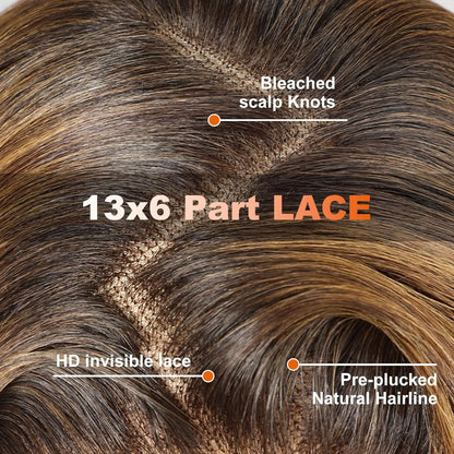 13*6 Lace Front Synthetic Wigs for Black Women Brown Copper 26 Inches Long Wavy Curly Wigs With Baby Hair Natural Hairline Wigs