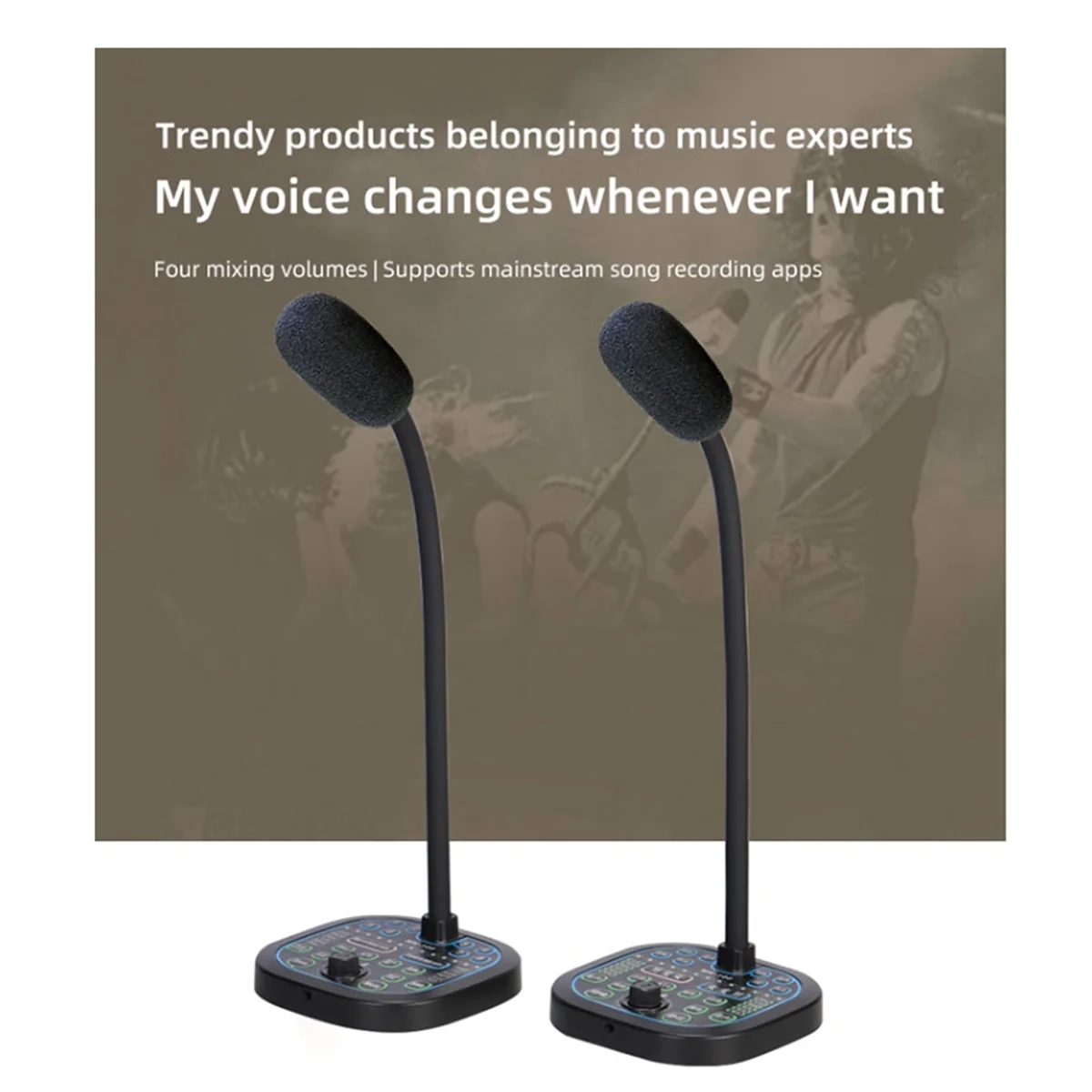 New MK100 Voice Changer,Live Voice Card Voice Changer, Handheld Microphone Voice Changer Sound Card Voice Changer