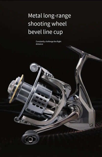 2026 New Spinning Fishing Reel All Metal 5.2:1 Speed ratio Max Drag 15KG Left/Right Interchangeable Suitable Any Body of Water