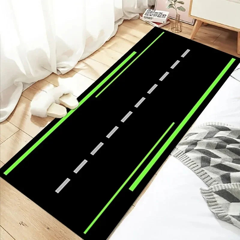 Styles Motorcycle Garage Display Carpet Floor Mat Moto Electric Vehicle Mat Garage Racing Entrance Anti Slip Doormat Bedroom Rug