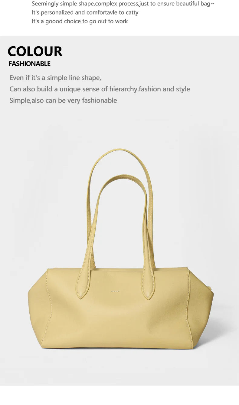 Cow Genuine Leather Underarm Bags Female Fashion Women's Bag Top-grain Leather Shoulder Handbag Ladies Luxury Designer Handbags