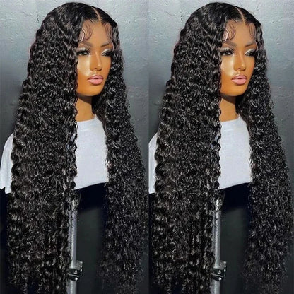 13x4 Deep Wave Lace Frontal Wig 13x6 Curly Hd Lace Front Human Hair Wigs For Black Women 360 Hd Lace Frontal Wigs 30 40 Inches