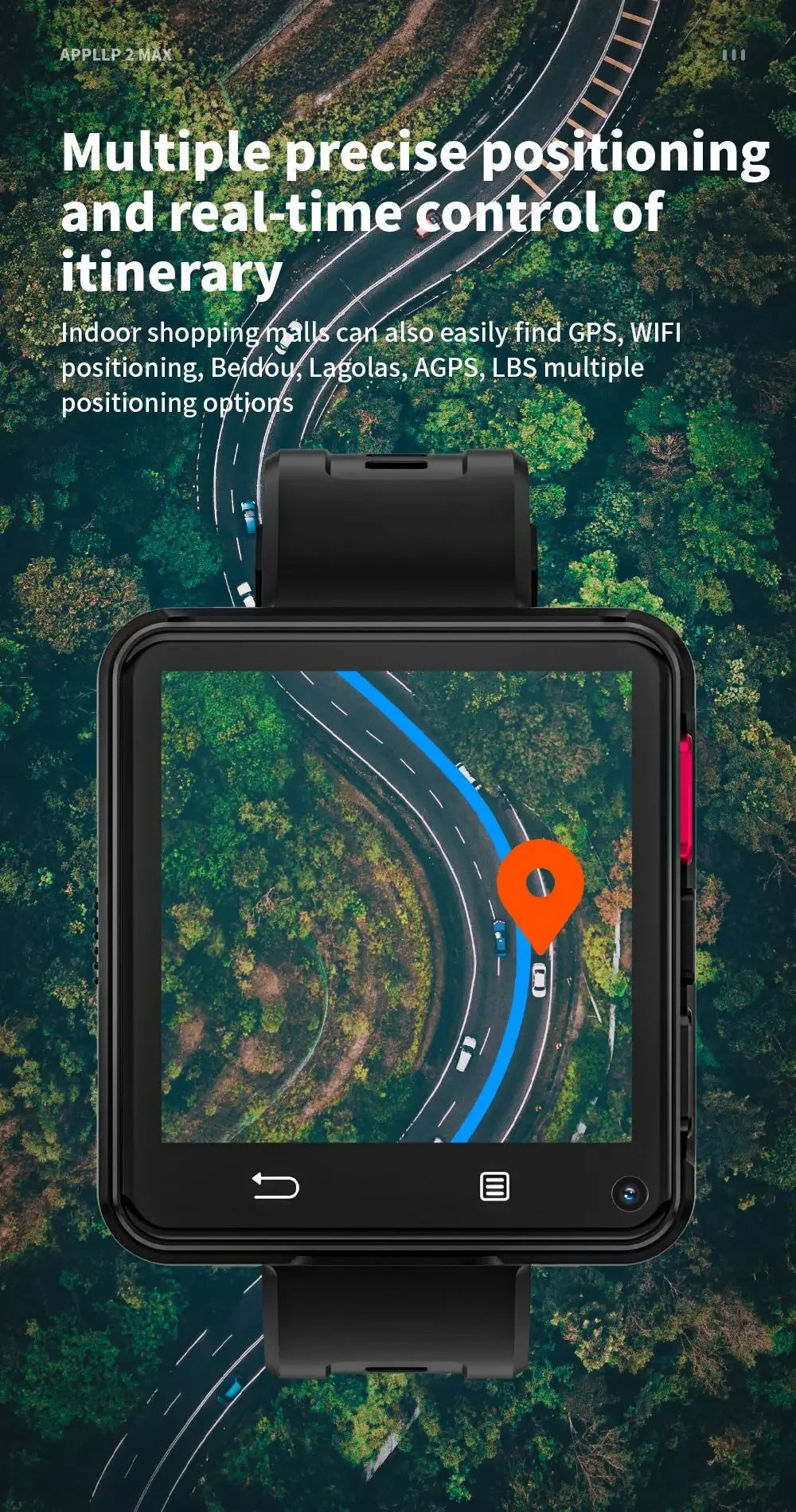 New LOKMAT APPLLP 2 MAX 4G Smart Watch Men 2.64 Inch Large Screen 4GB 64GB Google Play Game Waterproof Android 11.0 Smartwatch
