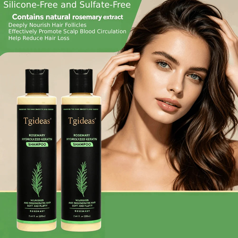 Rosemary Hair Growth Shampoo Organic Rosemary Oil Deeply Nourish Hair Follicles Promote Scalp Blood Circulation Reduce Hair Loss