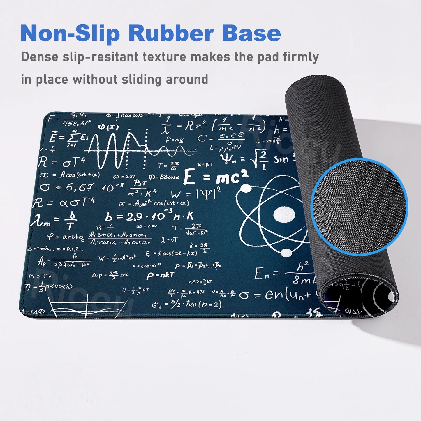 Formula Science Mousepad XXL Black Desk Mats MousePads Keyboard Pad Geometric Math Formula Gamer Anti-slip PC Extended Table Mat