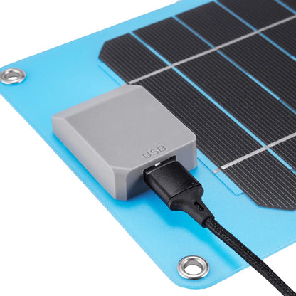 30W Portable Solar Panel USB Foldable Solar Charger Outdoor Battery Power Bank for Camping Hiking Travel Phone Charging 5V