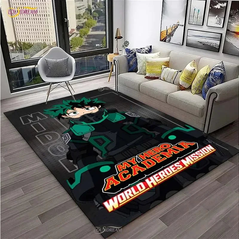 My Hero Cartoon Anime Carpet for Living Room Bedroom Table Cinema Rug Kitchen Door Kids Un-slip Floor Mat Alfombra Birthday gift