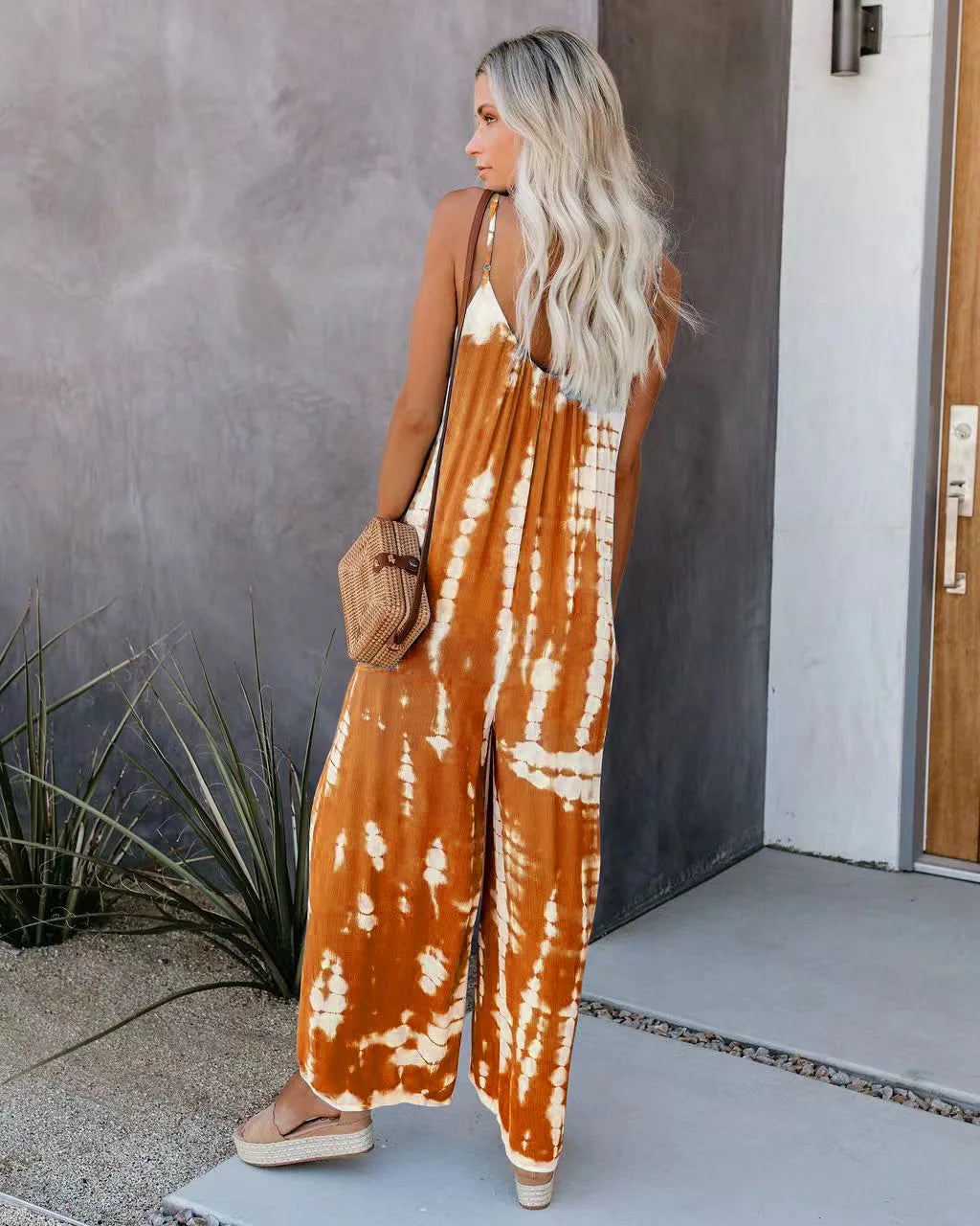 Women's Jumpsuit 2023 New Women's Clothing Wholesale Russian European and American Suspender Sexy Wide Leg Pants