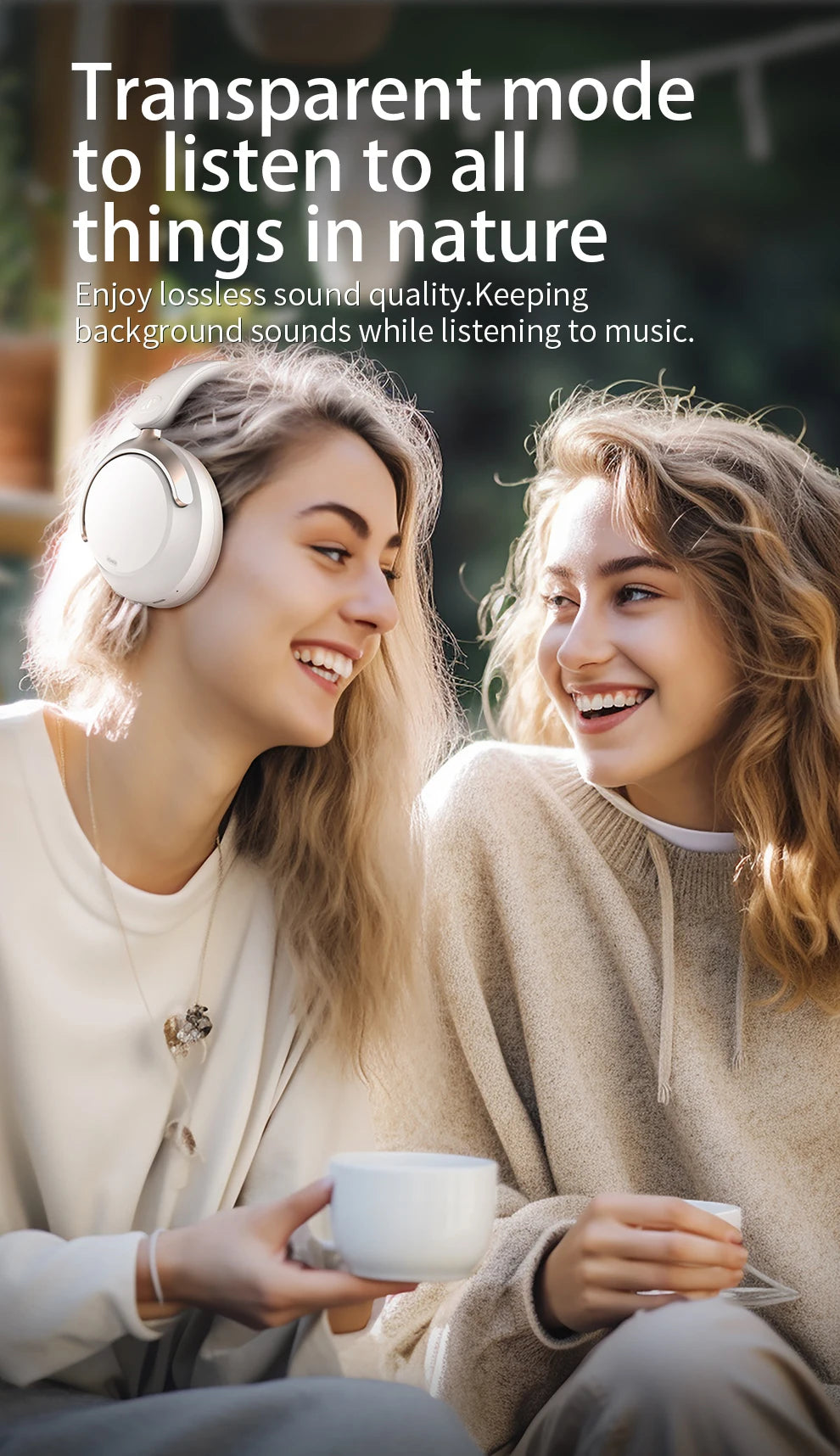 Hybrid ANC Over-Ear Bluetooth Headphones, Spatial Audio 3D Surround Sound Low Latency Gaming Headset with 70H Playback, Mics Noise Canceling Wireless Headphones with Touch Control & Hearing Protection