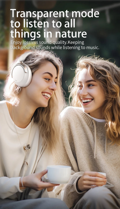 Hybrid ANC Over-Ear Bluetooth Headphones, Spatial Audio 3D Surround Sound Low Latency Gaming Headset with 70H Playback, Mics Noise Canceling Wireless Headphones with Touch Control & Hearing Protection