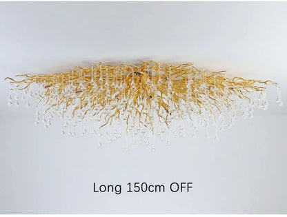 Rectangle Luxury Gold Crystal Chandelier For Dining Living Room Lobby Kitchen Table Modern Lurxy Gold Crystal Celling Chandelier
