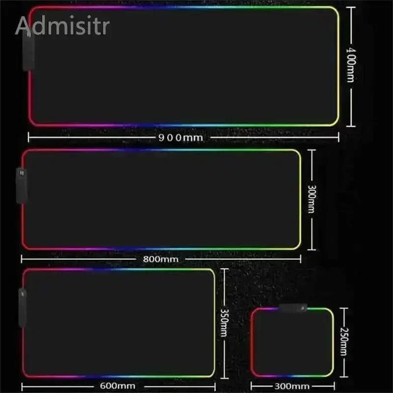 RGB Gaming Mousepad Space Mouse Mats LED Large Gamer Mousepads Keyboard Pads Luminous Desk Mat Final Fantasy Mouse Pad Backlit