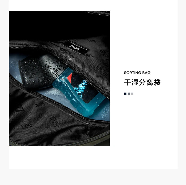 LEE Smart Gym Duffel Bag with Shoe Compartment Dry Wet Bag Men Women Waterproof Large Size Sport Training Luggage Travel Bag
