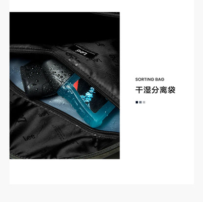 LEE Smart Gym Duffel Bag with Shoe Compartment Dry Wet Bag Men Women Waterproof Large Size Sport Training Luggage Travel Bag