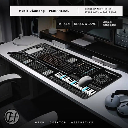 Music Theory Mouse Pad Shortcut Keys Mouse Pad Desk Mat Cheat Sheet HYBXAXC  Users Anti Slip Software Engineers Desk Pad