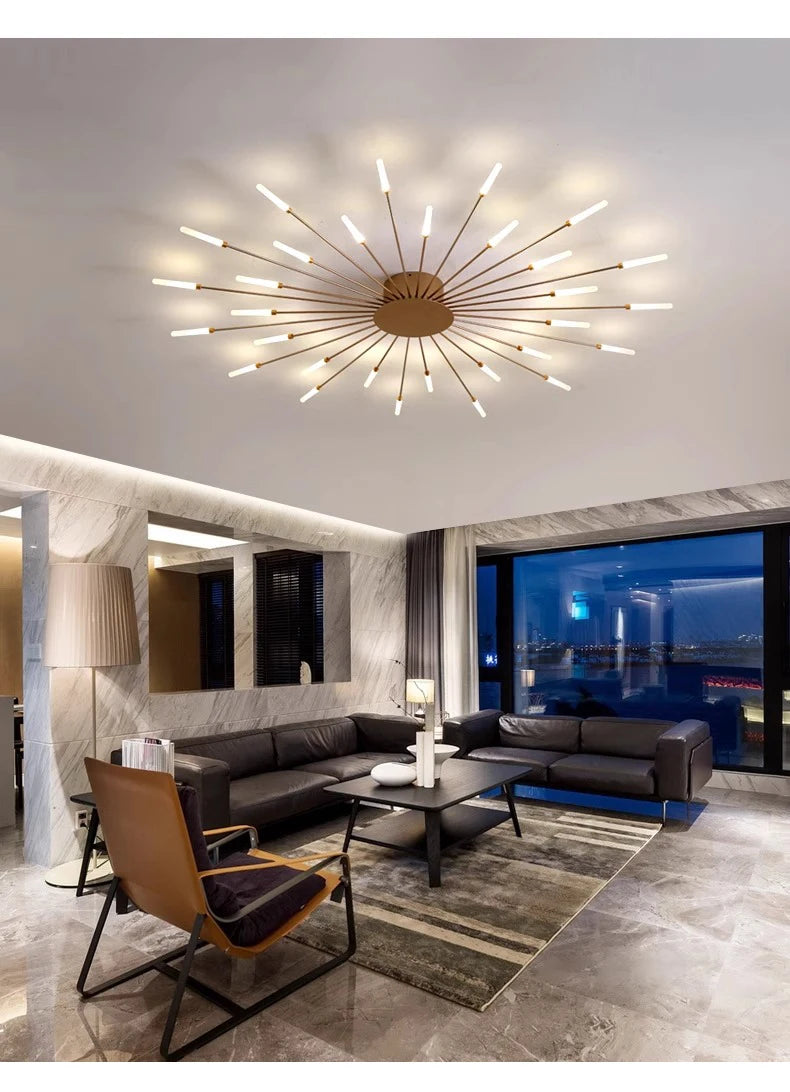 Modern Firework s Led Ceiling Lamp Creativity Living Dining Room Ceiling Chandelier Home Lighting Bedroom Light Luster Luminaire