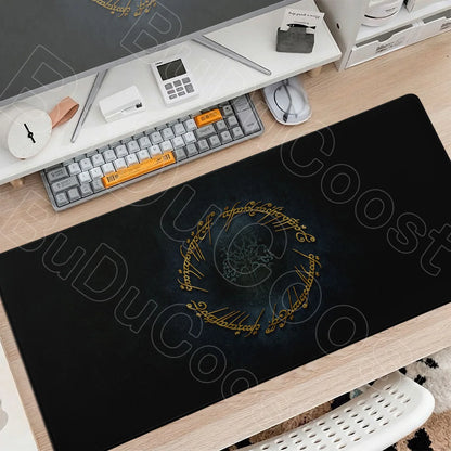Washable Gaming Mouse Pad L-lord of the Rings PC Table Decoration Carpet XXL Gamer Stitch Edge Rubber Mice Mat Gadgets Keyboards