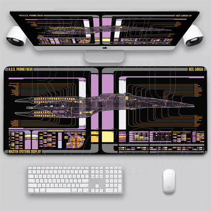 XXL HD print Game Mouse Pad Star Trek Office PC Accessories Keyboard Starship Blueprint Gamer Computer Cabinet Desk Mat carpet