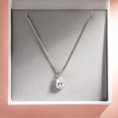 Smyoue 2CT 3CT 5CT 6CT Pear Cut Moissanite Necklace for Women Classic Pendant Sterling Silver 925 Plated 18K Jewelry Wholesale