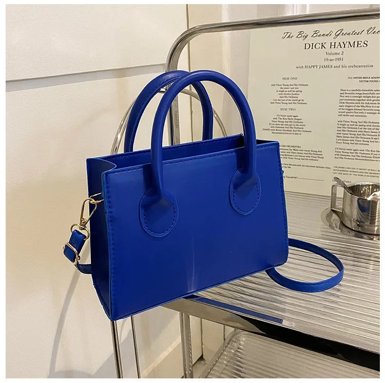 Minimalist Black Small Square Bag All-Match Top Handle Purse Classic Shoulder Bag for Work Women Handbags Crossbody Bags Purse