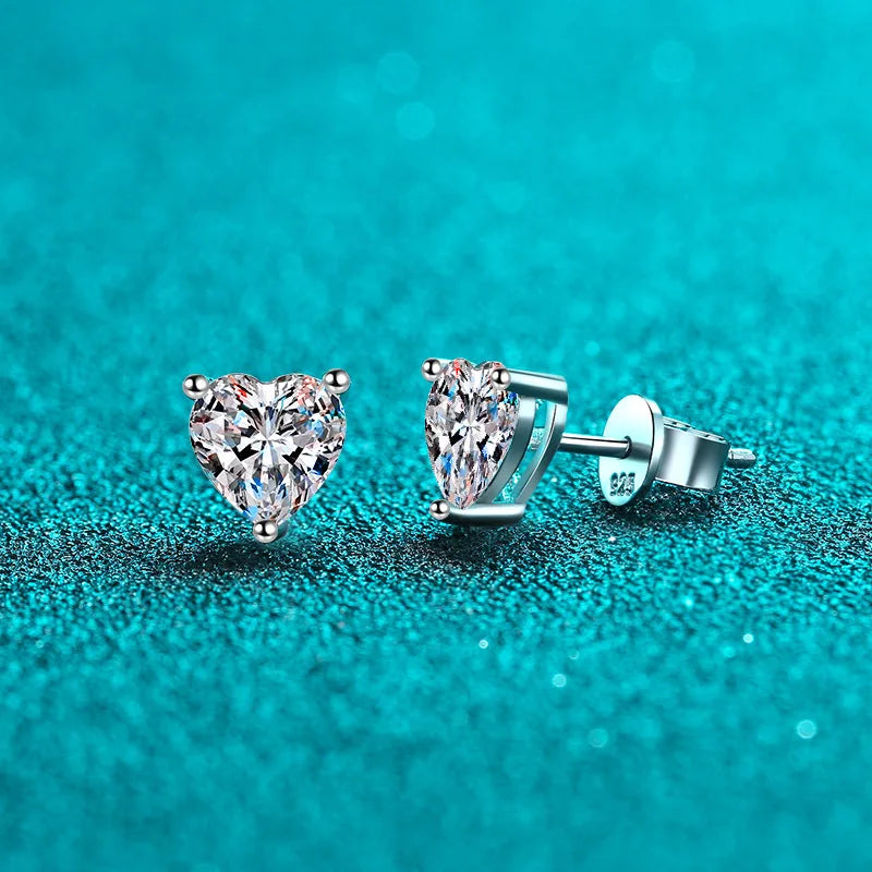 Luxury 0.5-3 Carats Marquise Heart Pear Moissanite Women Diamond Earring Stud 925 Sterling Silver Earrings for Women Jewelry New