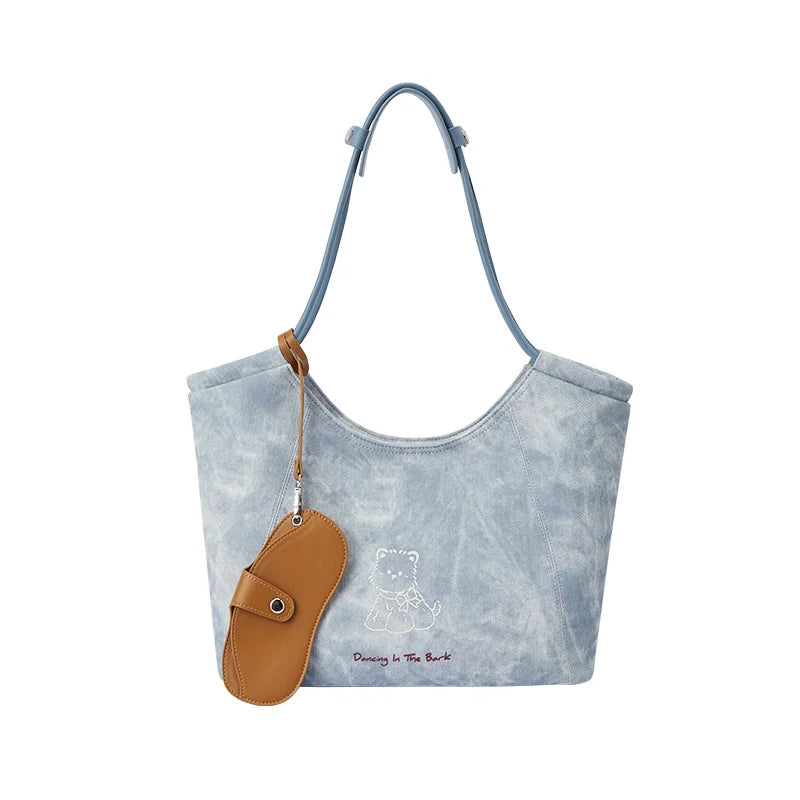 Semir Bag Women Tote Large Capacity Commute Shoulder Bag 2025 New Handbag Popular Underarm Bag Cartoon Print