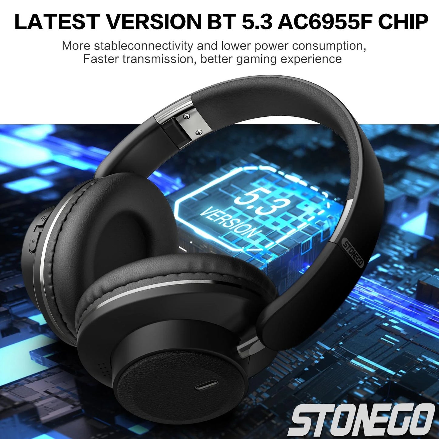 Wireless Headphones Bluetooth 5.3 Headset Foldable Portable Earphones Fashion Photography Props Aesthetic Outfit Accessories Long Battery Life Comfortable Lightweight Over Ear Bass Stereo Sound Adjustable Headband For Travel