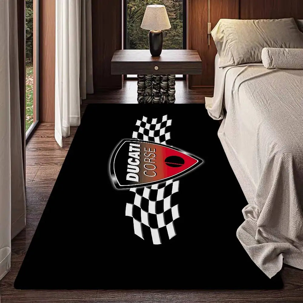 Motorcycle LOGO D-Ducati Floor Mat Rectangle Anti-slip Home Soft Badmat Front Door Indoor Outdoor Mat Hotel Decor Mat