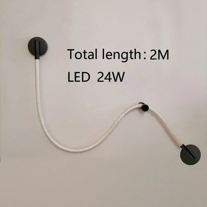 Modern LED Ceiling Chandelier Personality Braided Hose Lamp Ceiling Living Room Bedroom LED Lights Nordic Home Decor Suspension