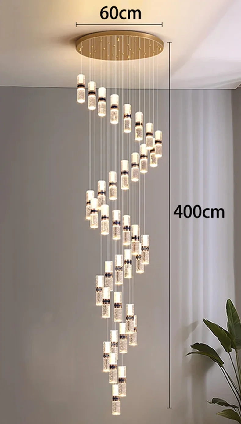 Modern home decoration crystal chandelier, stair Pendant lamp, living room Pendant lights, interior lighting