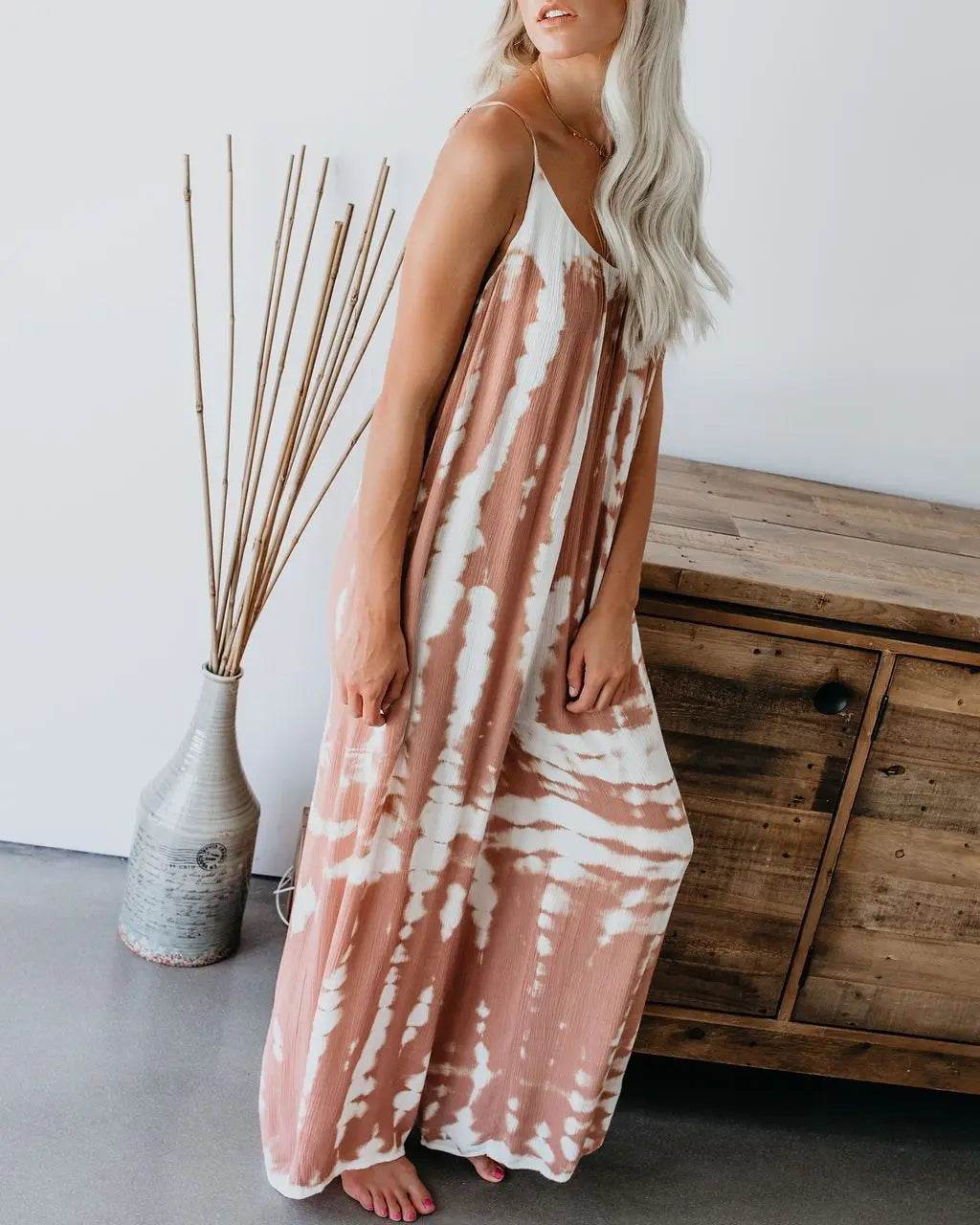 Women's Jumpsuit 2023 New Women's Clothing Wholesale Russian European and American Suspender Sexy Wide Leg Pants