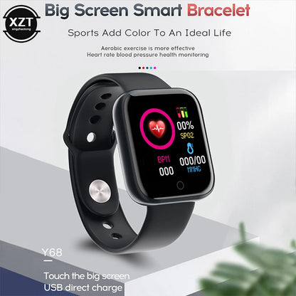 Y68 Color Screen Pedometers Sport Watches Bracelets D20 Heart Rate Blood Pressure Fitness Smart Wristband For Children Men Women